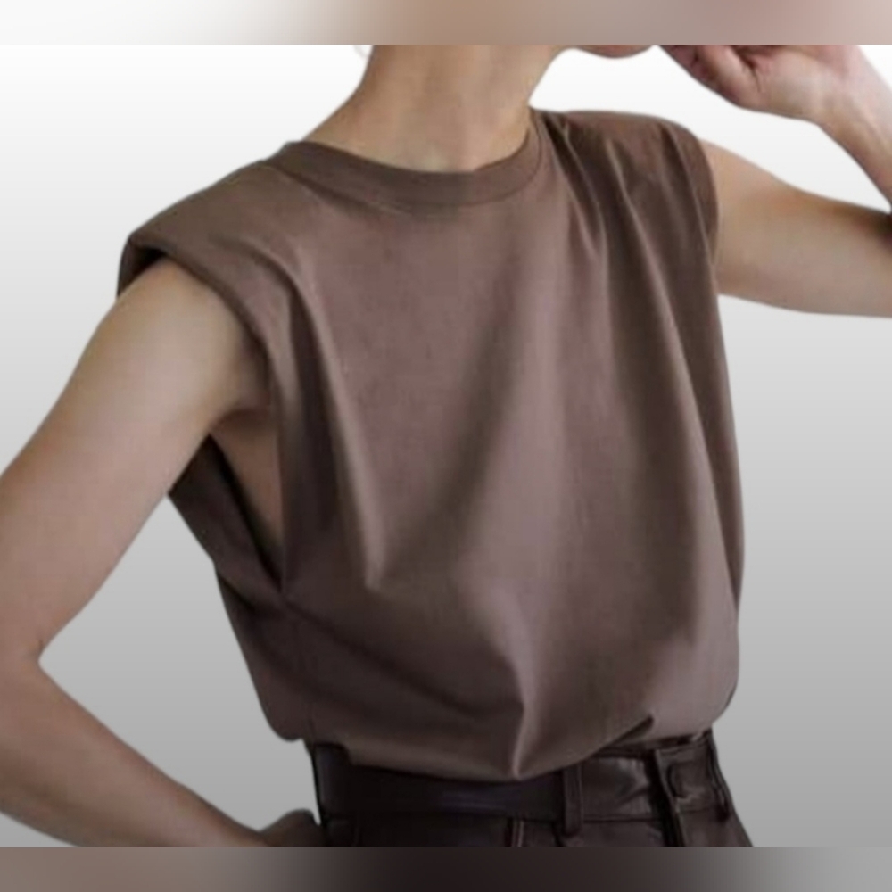 Zara Brown Muscle Tee